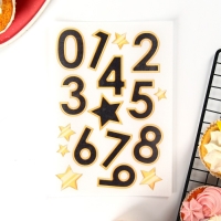 Вафельные картинки съедобные «Цифры» для капкейков, торта KONFINETTA, 1 лист А5 Вафельные картинки съедобные «Цифры» для капкейков, торта KONFINETTA, 1 лист А5