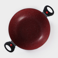 Казан, 4 л, d=28 см, стеклянная крышка, две съёмные ручки, цвет красный Казан, 4 л, d=28 см, стеклянная крышка, две съёмные ручки, цвет красный