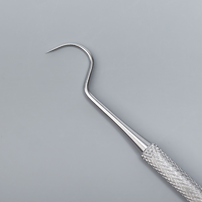Кюретка двусторонняя, удлинённая, 16,3 см, цвет серебристый