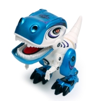 Робот &laquo;Динозавр Динобот&raquo;, интерактивный: реагирует на касания, световые и звуковые эффекты, на батарейках, белый