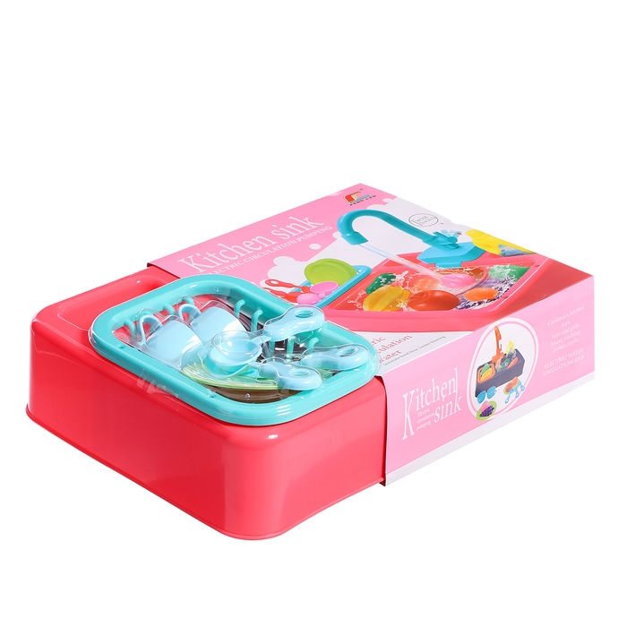 Игровой набор &laquo;Раковина&raquo; с набором посуды, циркулирует вода