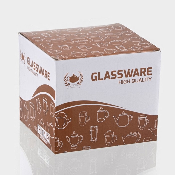 Чайник заварочный стеклянный с металлическим ситом BellaTenero &laquo;Эко. Бриллиант&raquo;, 1 л, 17&times;15&times;19 см