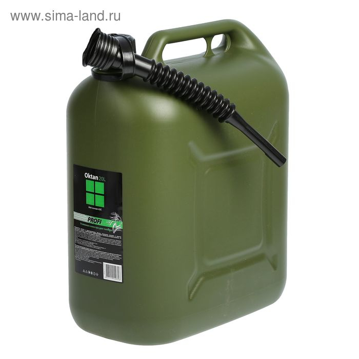 Канистра ГСМ Oktan PROFI, 20 л, пластиковая, усиленная, зеленая Канистра ГСМ Oktan PROFI, 20 л, пластиковая, усиленная, зеленая