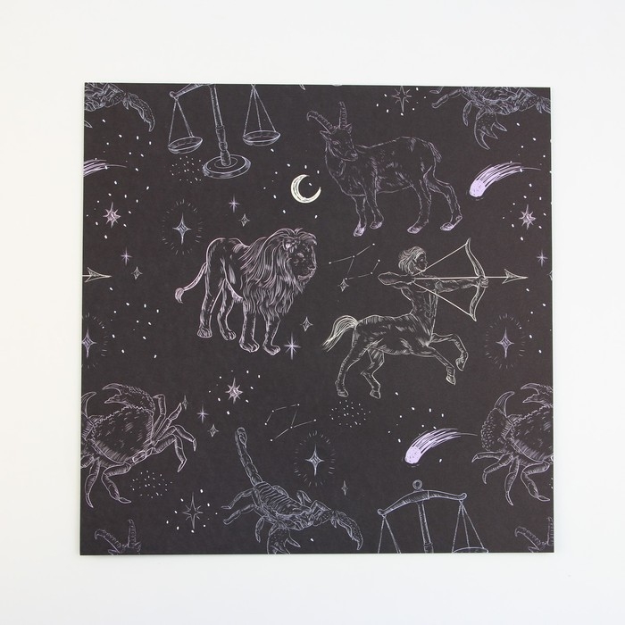 Набор бумаги для скрапбукинга &laquo;Космос внутри&raquo;, 12 листов, 30.5 х 30.5 см, 180 г/м&sup2;