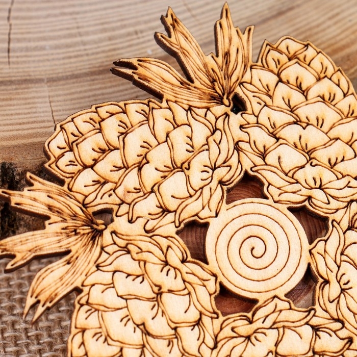 Подставка под горячее Подставка под горячее "Еловая шишка" d=11 см, можжевельник