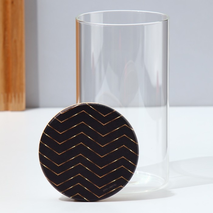 Банка для хранения сыпучих продуктов и круп &laquo;Геометрия&raquo;, 700 мл