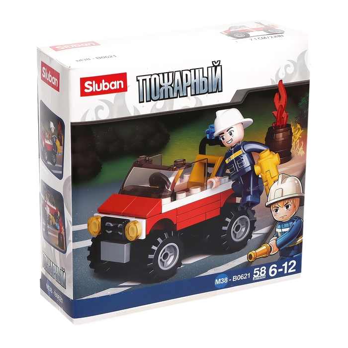 Конструктор «Пожарный квадроцикл», 58 деталей Конструктор «Пожарный квадроцикл», 58 деталей
