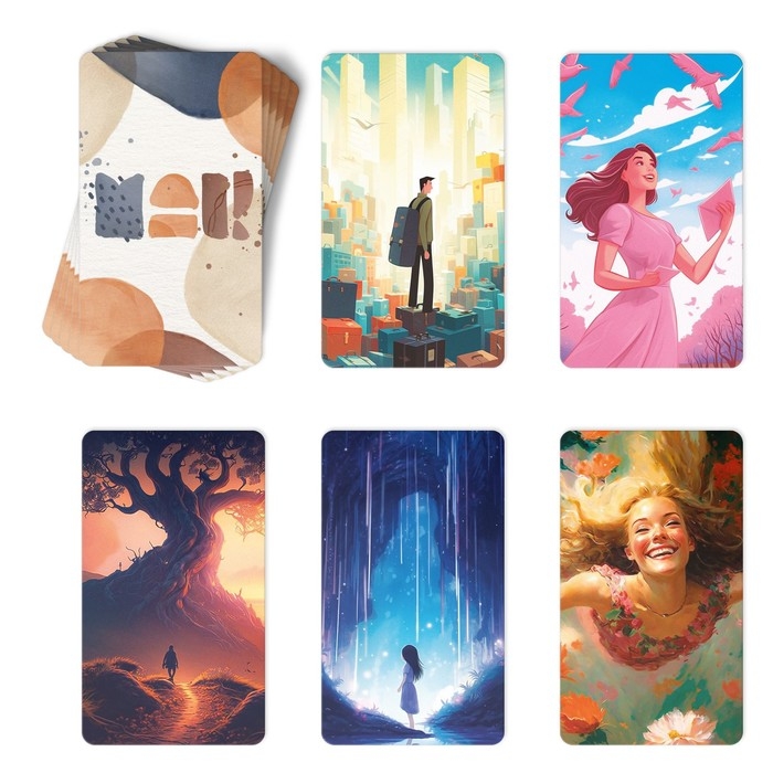 Арт-терапия &laquo;Путь к мечте&raquo; с МАК, 50 карт (7х12 см), холст (22х16,5 см), краски (6 цветов), кисть, 16+