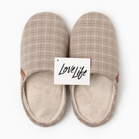 Тапочки мужские, размер 44-45, цвет бежевый