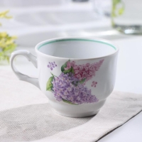 Чашка чайная фарфоровая &laquo;Сирень&raquo;, 250 мл