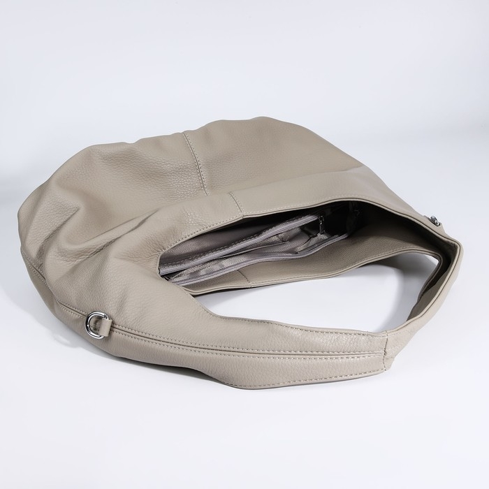 Сумка-мешок на молнии, 3 наружных кармана, цвет серый Сумка-мешок на молнии, 3 наружных кармана, цвет серый