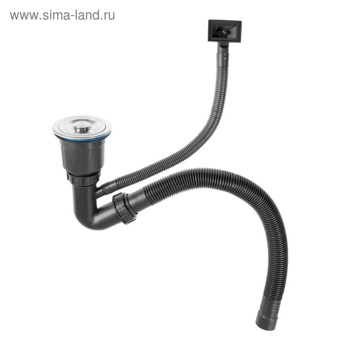 Мойка FABIA PROFI, 60х50 см, врезная, S = 3,0 и 0,8 мм, сифон с переливом + корзина