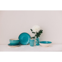 Тарелка керамическая десертная Доляна &laquo;Морской мир&raquo;, d=19 см, цвет голубой