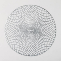 Салфетки сервировочные на стол Доляна &laquo;Вира&raquo;, 4 шт, d=38 см, цвет серебряный