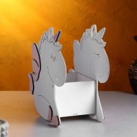 Кашпо деревянное для цветов и подарков "Единорог", розовое, 23х11х23 см Кашпо деревянное для цветов и подарков "Единорог", розовое, 23х11х23 см