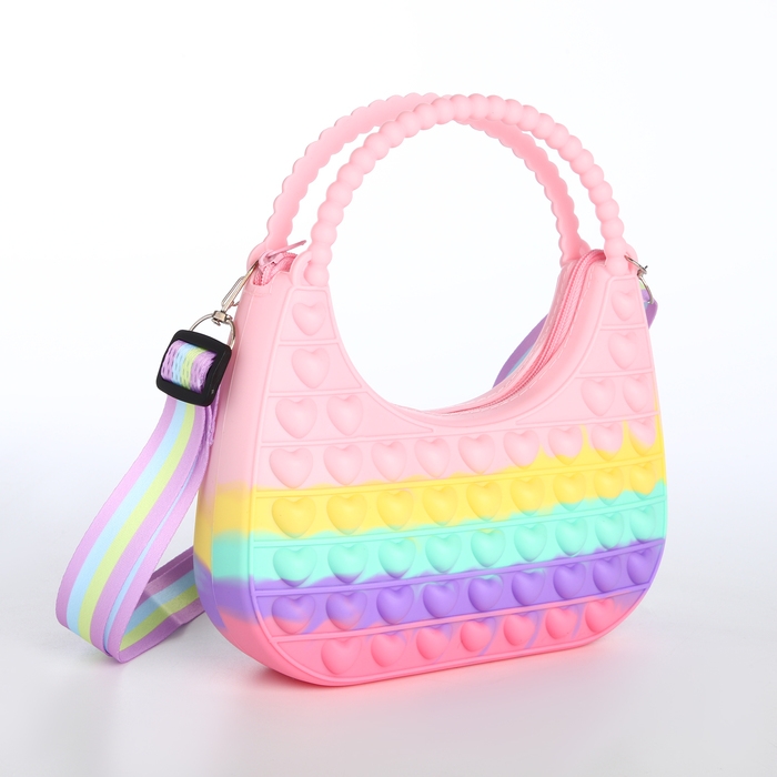 Сумка детская для девочки на молнии &laquo;Выбражулька&raquo;, pop it, цвет разноцветный