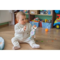 Погремушка музыкальная &laquo;Зайка барабан&raquo;, эластичные ушки, цвет МИКС, Крошка Я