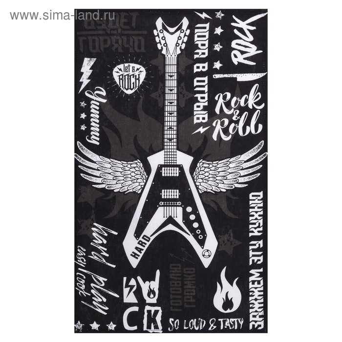 Полотенце кухонное &laquo;Let's rock&raquo; 35х60 см