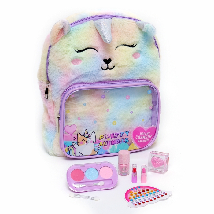 Набор косметики для девочки, рюкзак Набор косметики для девочки, рюкзак "Единорог", со стразами