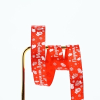 Лента атласная &laquo;Подарок от Деда Мороза&raquo;, красная, 2 см х 5 м, Новый год