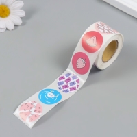 Наклейка бумага "Мимишности" d=2,5 см 252 шт в рулоне Наклейка бумага "Мимишности" d=2,5 см 252 шт в рулоне