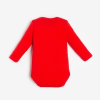 Боди с длинным рукавом Крошка Я &laquo;Мой первый НГ&raquo;, рост 74-80 см, цвет красный