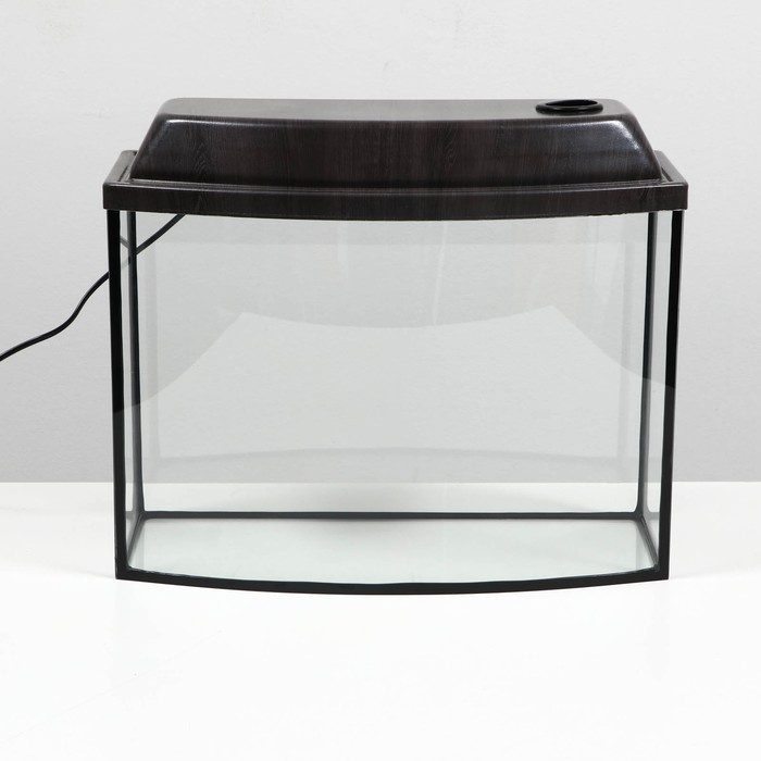 Аквариум Аквариум "Телевизор" с крышкой, 30 литров, 46 х 20 х 33/38 см, венге