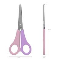 Ножницы детские для левшей 13,5 см, ErichKrause Joy Pastel, с линейкой на лезвиях, закруглённые концы, блистер