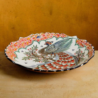 Ляган Риштанская Керамика "Жар птица", 41 см, рифлённый Ляган Риштанская Керамика "Жар птица", 41 см, рифлённый