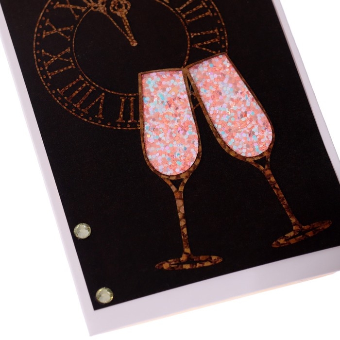 Конверт для денег Конверт для денег "С Новым Годом!" бокалы, ручная работа,