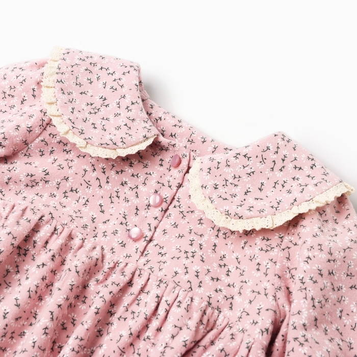 Рубашка-боди для девочки MINAKU, цвет розовый, рост 68-74