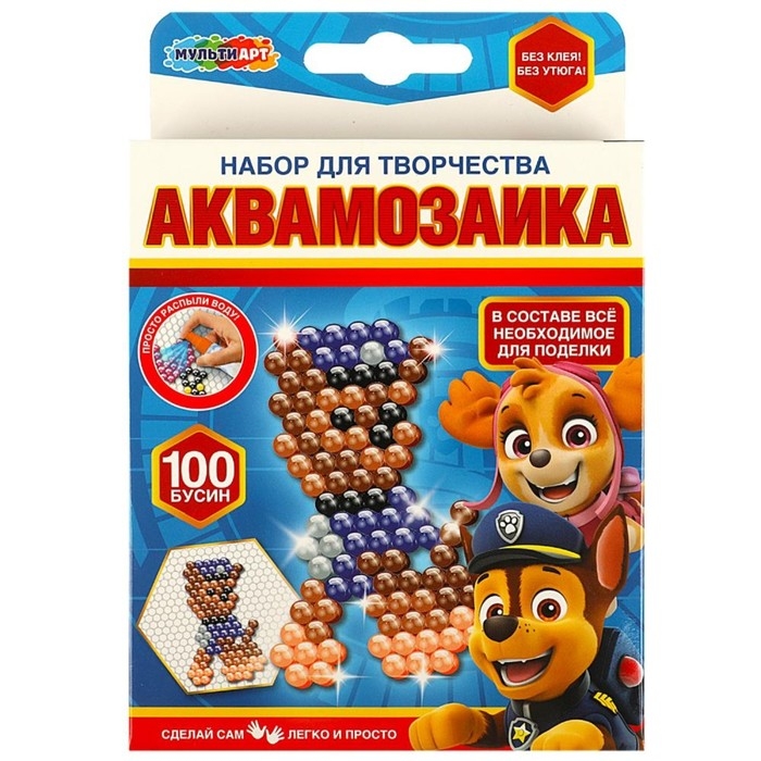 Аквамозаика «Суперщенки. Гонщик», 100 бусин Аквамозаика «Суперщенки. Гонщик», 100 бусин