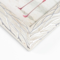 Фоторамка пластик 10х15 см "Корни" бежевая с серебром 19х14 см