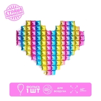 Воздушный шар фольгированный 42" «Сердце», поп-ит, градиент, под воздух Воздушный шар фольгированный 42" «Сердце», поп-ит, градиент, под воздух