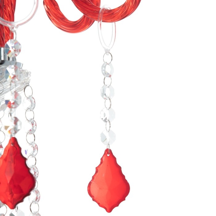 Люстра Люстра "Карина" 8хЕ14 40Вт красный 75х75х100-130см BayerLux