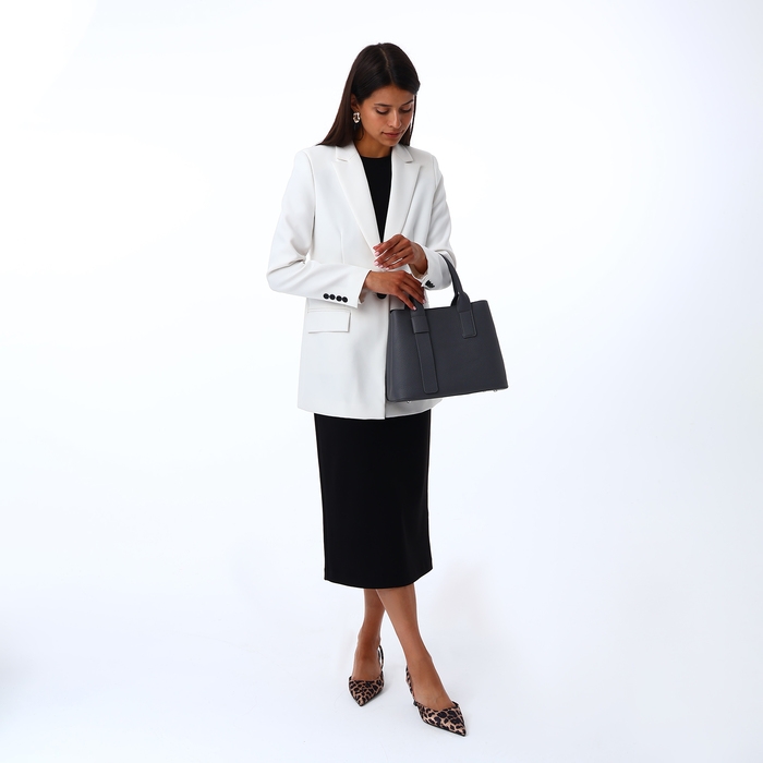 Сумка женская на молнии, TEXTURA, средний размер, цвет серый Сумка женская на молнии, TEXTURA, средний размер, цвет серый