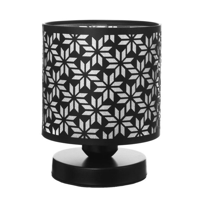 Светильник с выключателем  "Олеандр" 1хЕ27 40Вт черный 14,5х14,5х19,5 см RISALUX