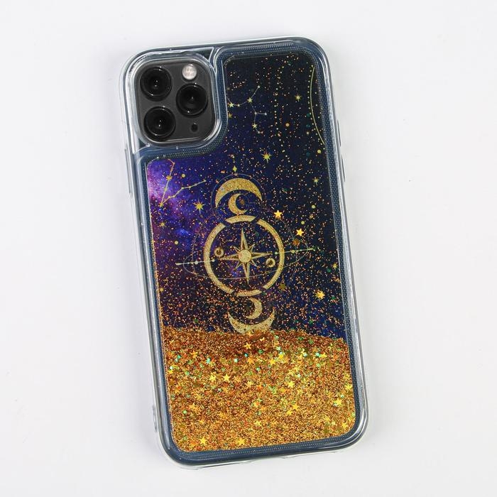 Чехол на телефон iPhone 11 PRO с блёстками внутри Stars, 7,14 &times; 14,4 см