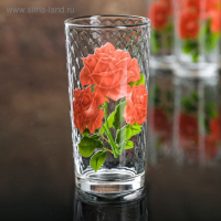 Набор стаканов &laquo;Букеты&raquo; для коктейля, 230 мл, 6 шт, рисунок МИКС