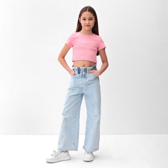 Футболка для девочки MINAKU, цвет розовый, рост 134 см