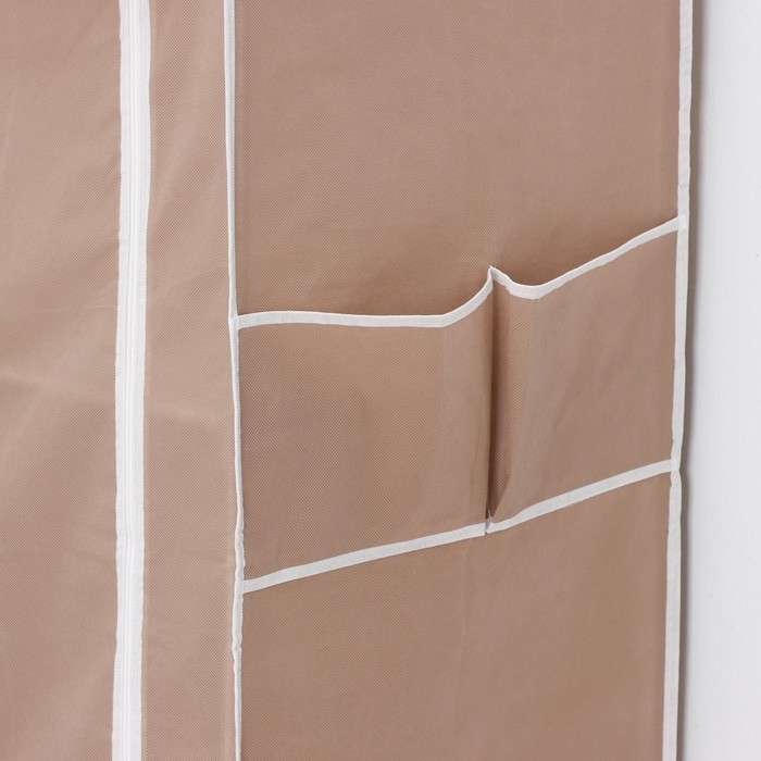 Шкаф тканевый каркасный, складной LaDо́m, 70&times;45&times;150 см, цвет бежевый