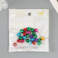 Набор декора для творчества металл "Колокольчики цветные" (набор 25 шт), d-1 см, 12х10 см Набор декора для творчества металл "Колокольчики цветные" (набор 25 шт), d-1 см, 12х10 см