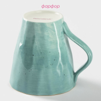 Кружка фарфоровая Доляна &laquo;Млечный путь&raquo;, 300 мл, цвет бирюзовый