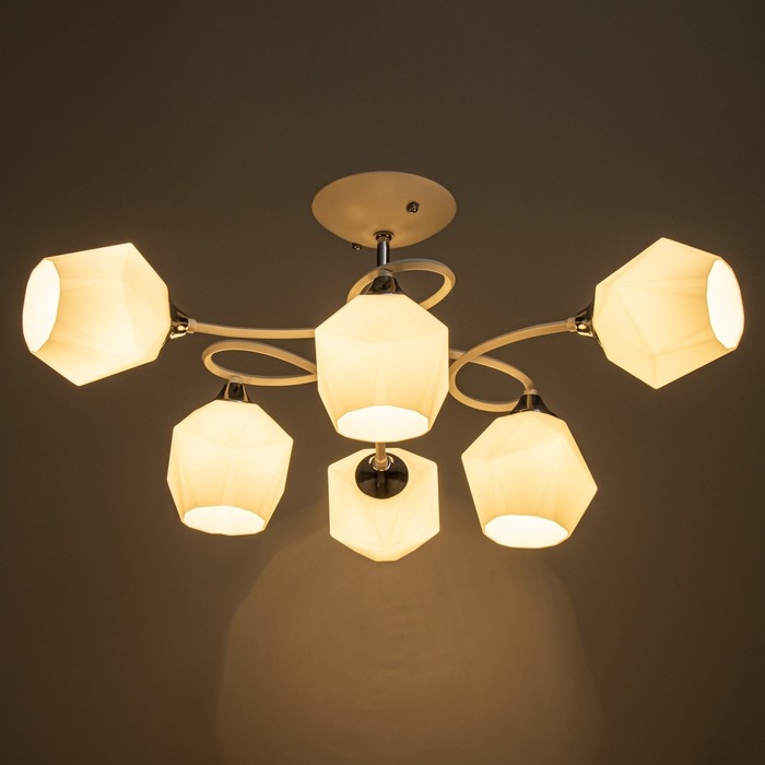 Люстра "Миссури" 6хЕ27 40Вт белый 71х71х29см BayerLux