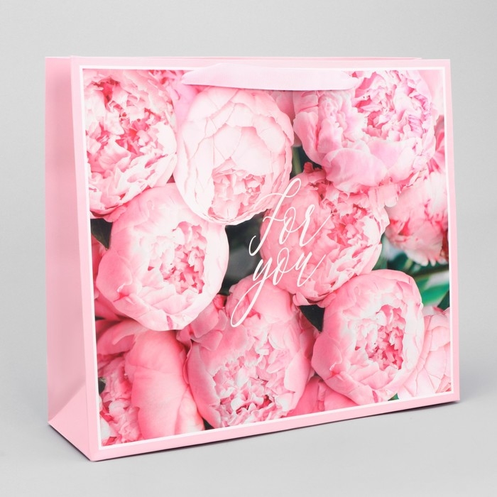 Пакет подарочный ламинированный горизонтальный, упаковка, «For you», M 30 х 25.5 х 9 см Пакет подарочный ламинированный горизонтальный, упаковка, «For you», M 30 х 25.5 х 9 см