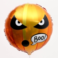Воздушный шар фольгированный 18" «Буу» круг, с подложкой Воздушный шар фольгированный 18" «Буу» круг, с подложкой