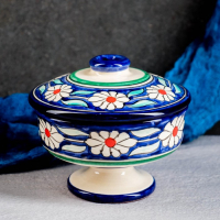 Набор чайный Риштан, 9 предм: чайник 1л., 6 пиал 9,5см, конфетница 23см, сахарница 250м Набор чайный Риштан, 9 предм: чайник 1л., 6 пиал 9,5см, конфетница 23см, сахарница 250м