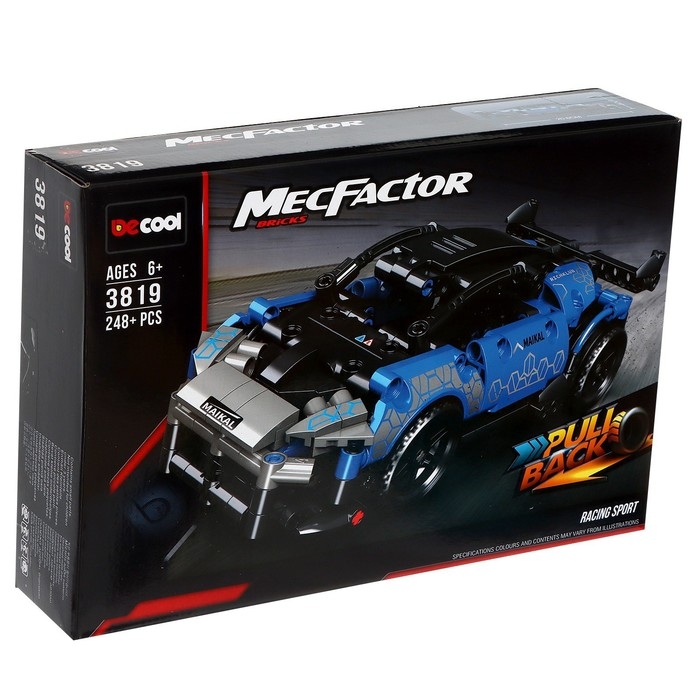 Конструктор инерционный «Наскар», 248 деталей Конструктор инерционный «Наскар», 248 деталей