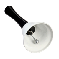 Колокольчик металлический, звонок настольный "Funk", 12.5 х 5 см, белый Колокольчик металлический, звонок настольный "Funk", 12.5 х 5 см, белый