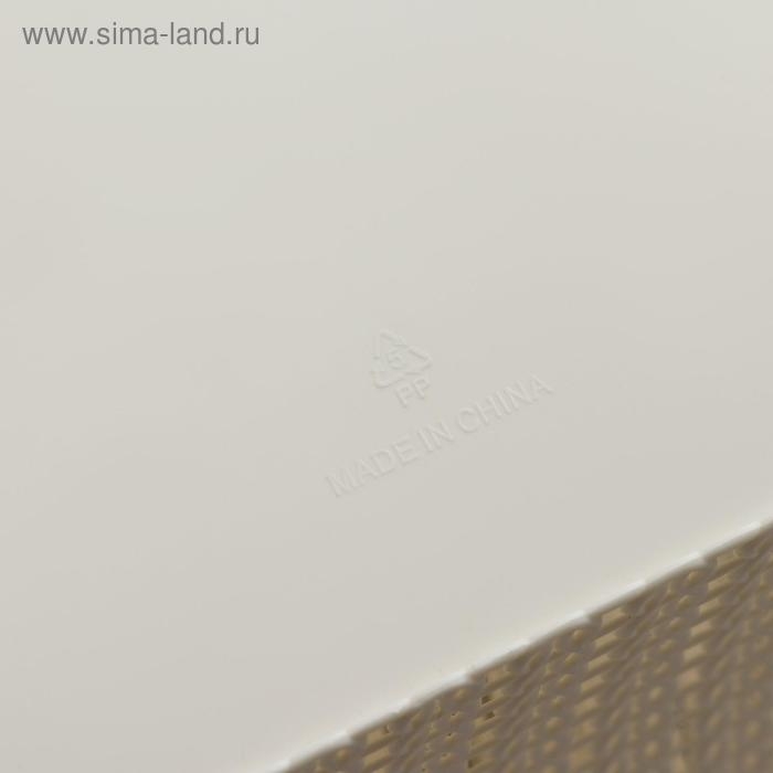 Корзина для хранения с крышкой &laquo;Плетенение&raquo;, 24,5&times;18&times;10 см, цвет МИКС